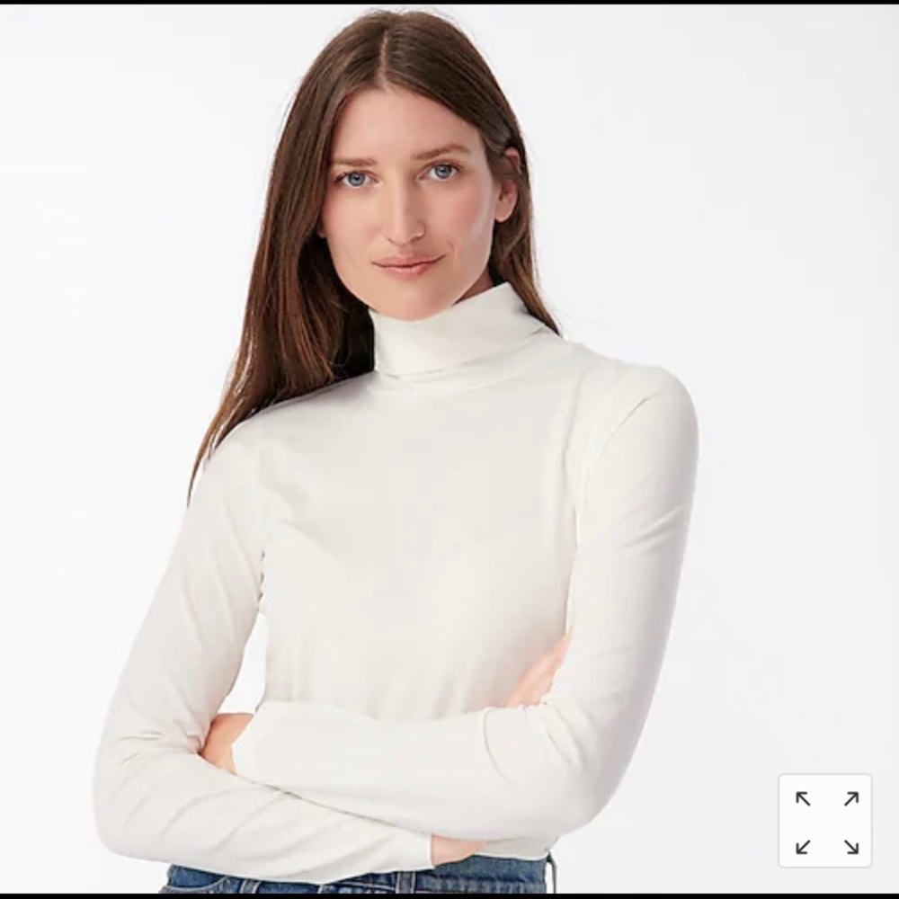 J Crew Tissue Turtleneck White NWT